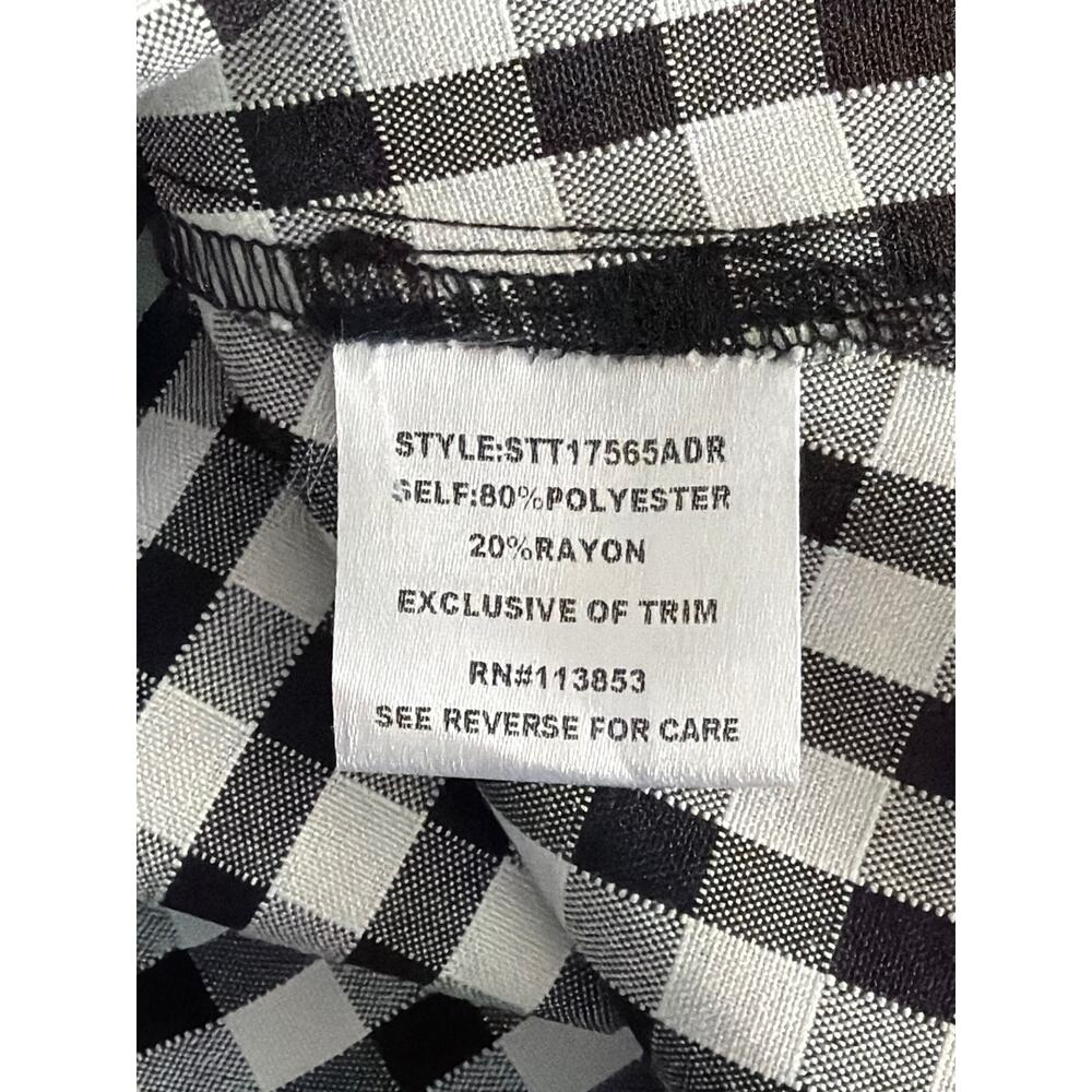 Sugarlips Gingham Top Exaggerated Collar with Bow Women's Medium NEW - Picture 10 of 11